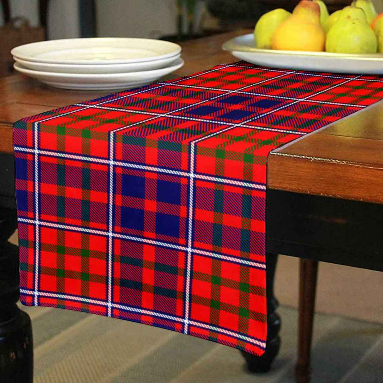 Cameron of Lochiel Modern Tartan Table Runner - Cotton table runner