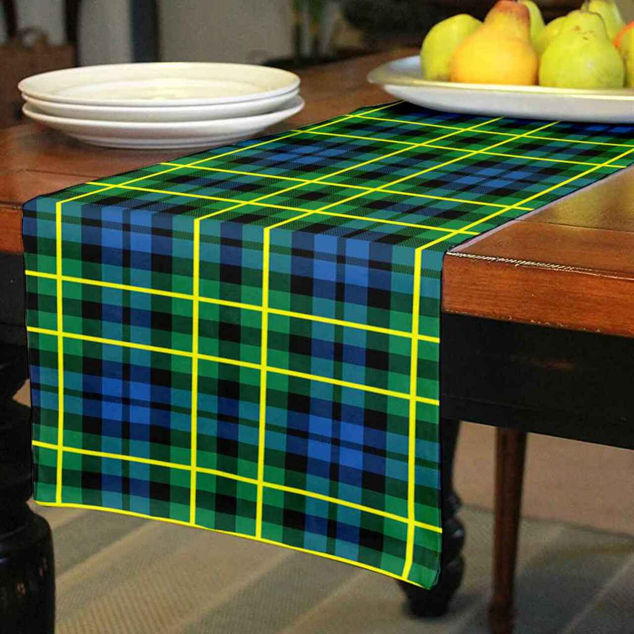 Campbell of Breadalbane Ancient Tartan Table Runner - Cotton table runner