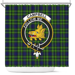 Campbell of Cawdor Tartan Crest Shower Curtain