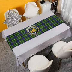 Campbell of Cawdor Tartan Crest Table Runner - Cotton table runner