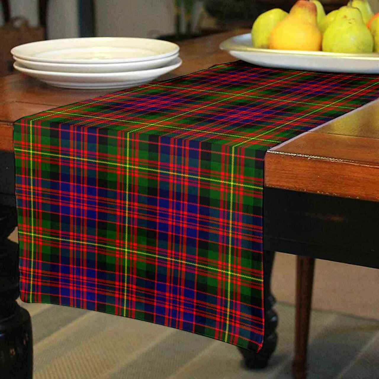 Carnegie Modern Tartan Table Runner - Cotton table runner