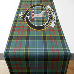 Cathcart Tartan Crest Table Runner - Cotton table runner