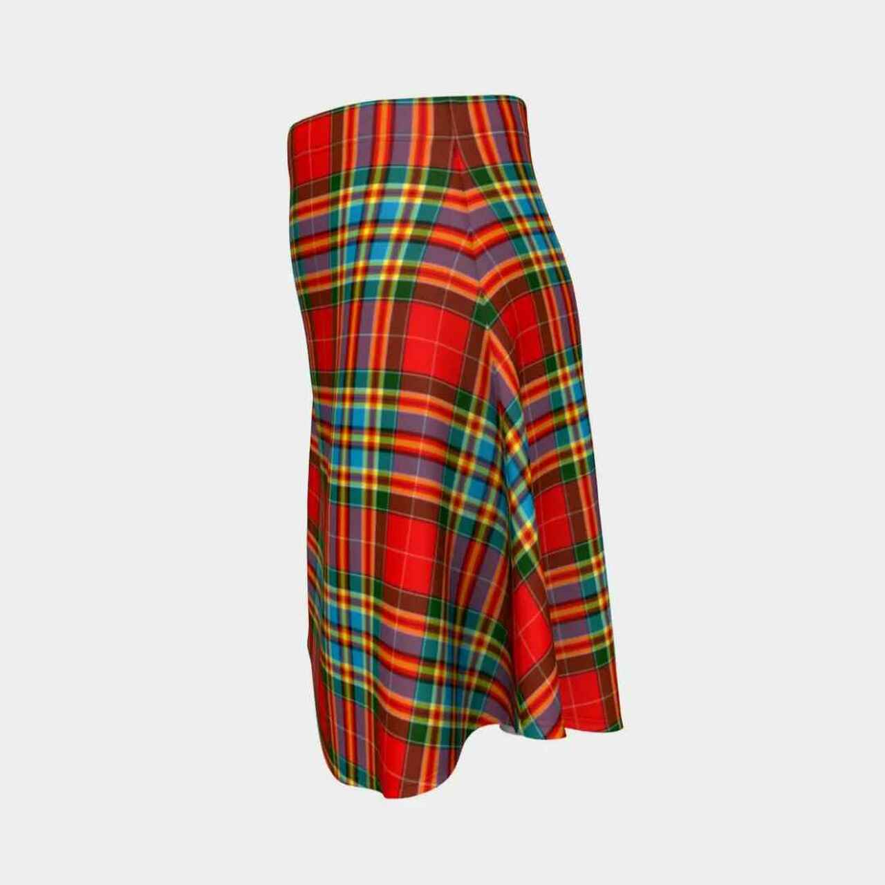 Chattan Tartan Flared Skirt