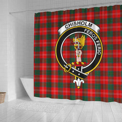 Chisholm Tartan Crest Shower Curtain