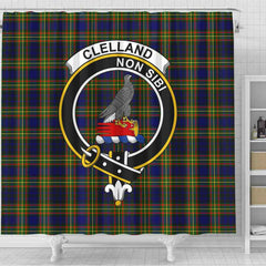 Clelland Tartan Crest Shower Curtain