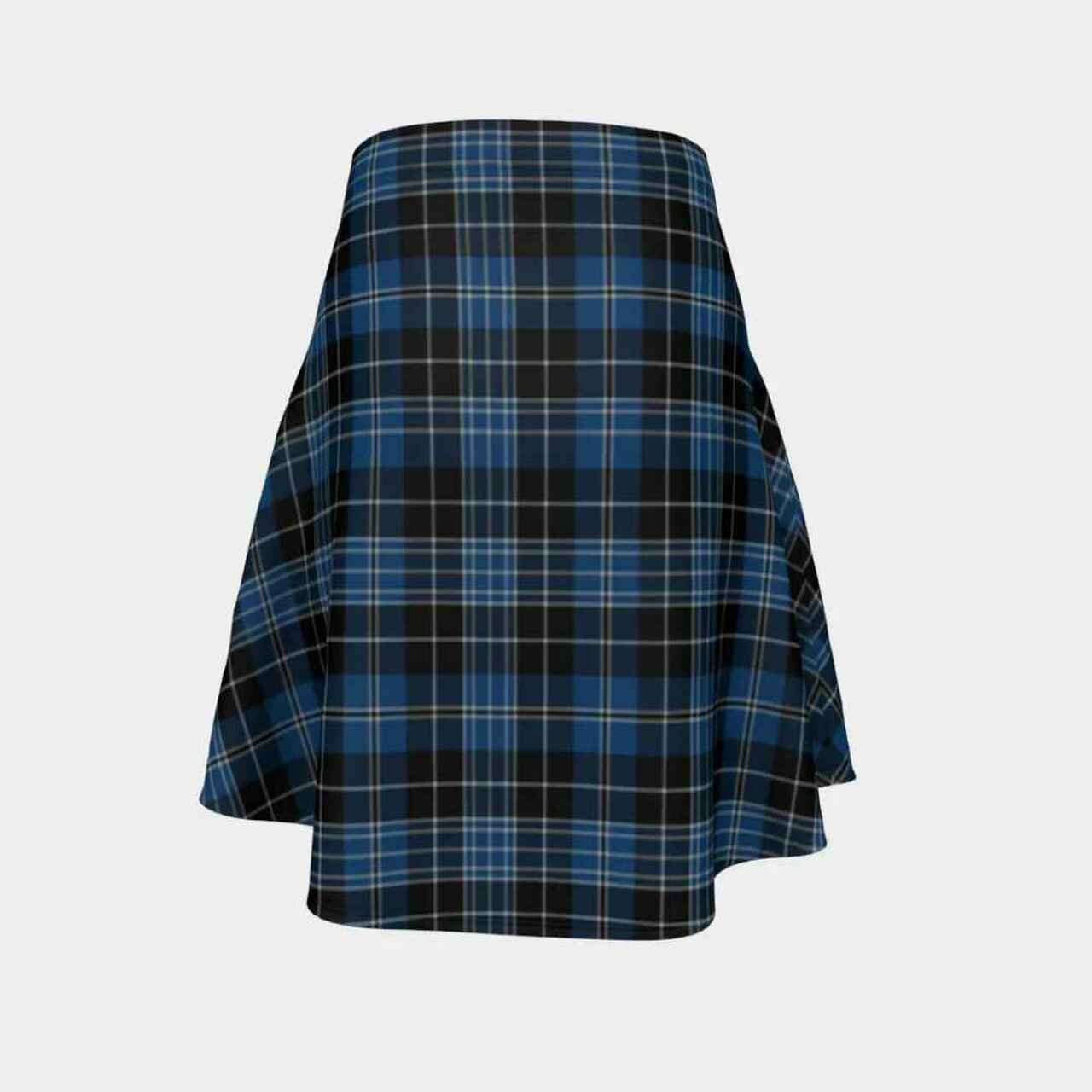 Clergy Blue Tartan Flared Skirt