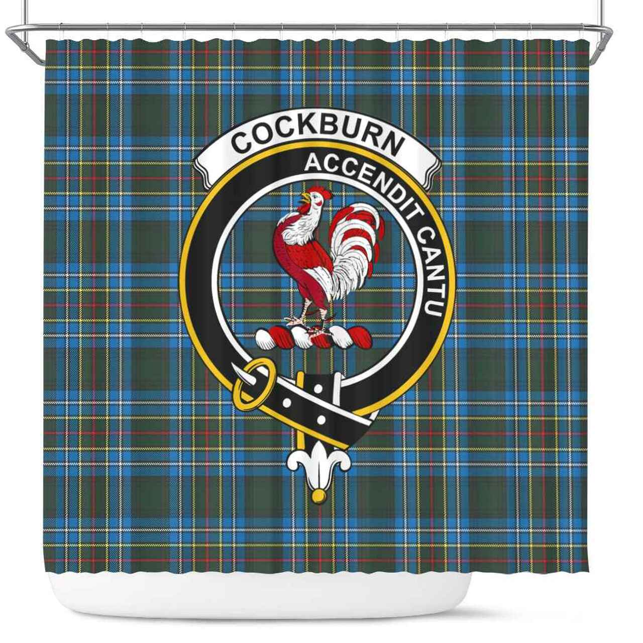 Cockburn Tartan Crest Shower Curtain