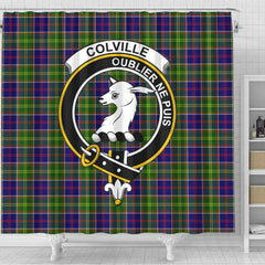 Colville Tartan Crest Shower Curtain