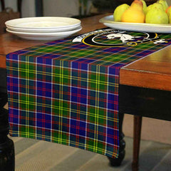 Colville Tartan Crest Table Runner - Cotton table runner