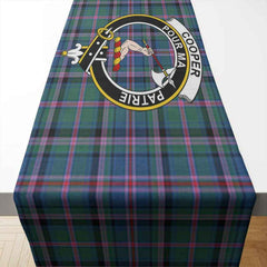 Cooper Tartan Crest Table Runner - Cotton table runner