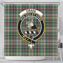 Craig Tartan Crest Shower Curtain