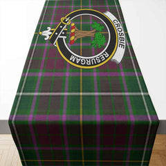 Crosbie Tartan Crest Table Runner - Cotton table runner