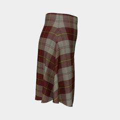 Cunningham Burgundy Dancers Tartan Flared Skirt