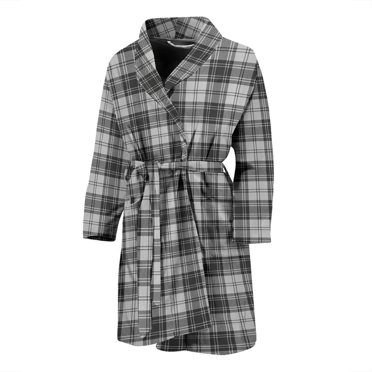 Douglas Grey Modern Tartan Bathrobe