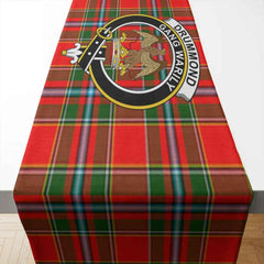 Drummond Tartan Crest Table Runner - Cotton table runner