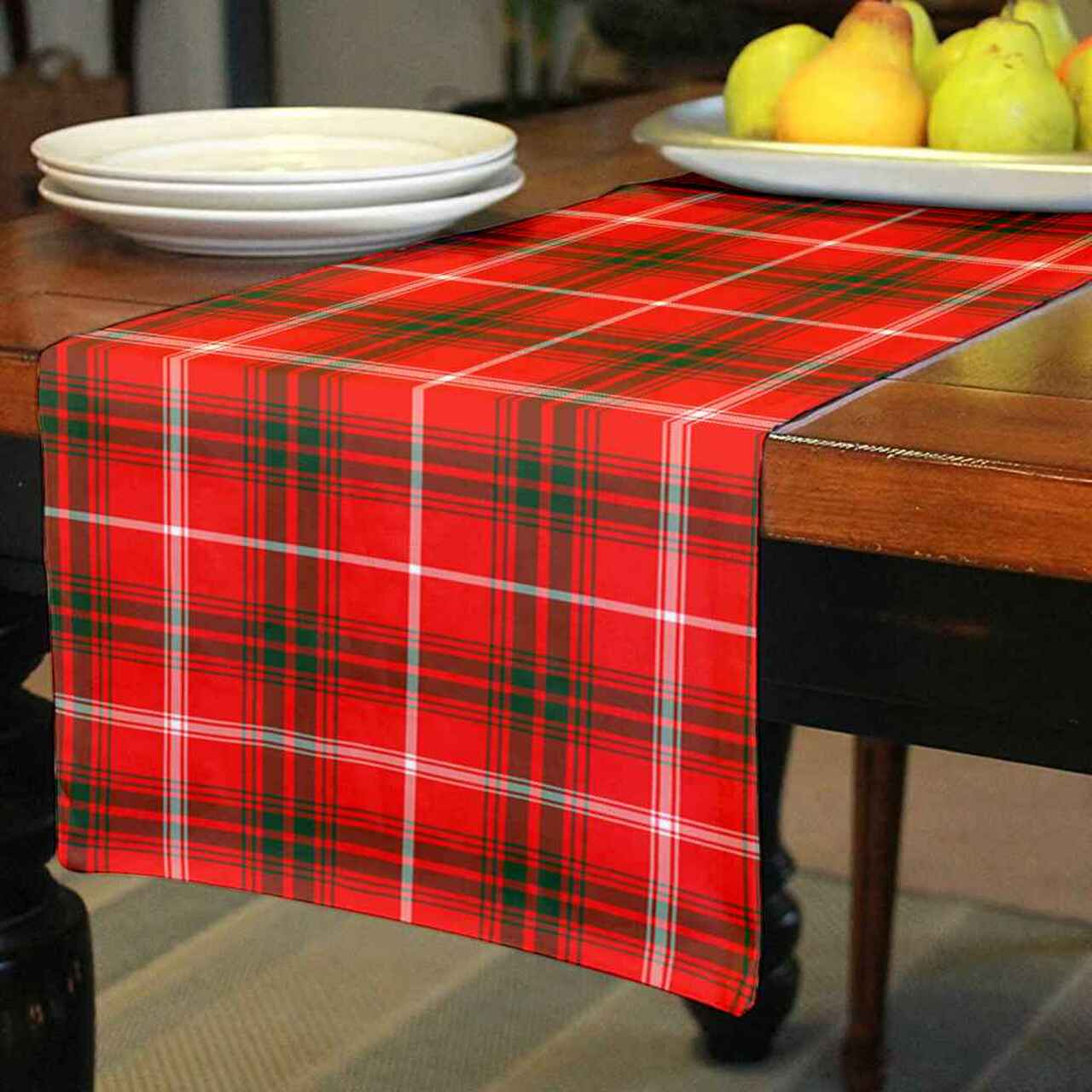 Duke of Rothesay Modern Tartan Table Runner - Cotton table runner