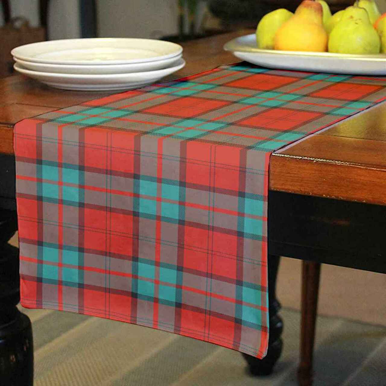 Dunbar Ancient Tartan Table Runner - Cotton table runner