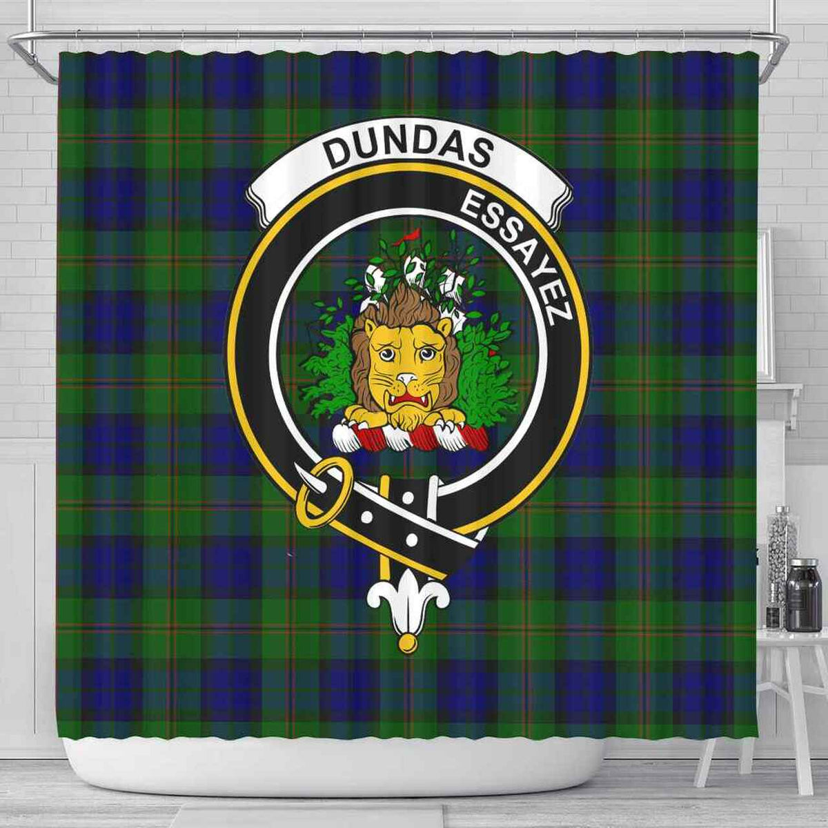 Dundas Tartan Crest Shower Curtain