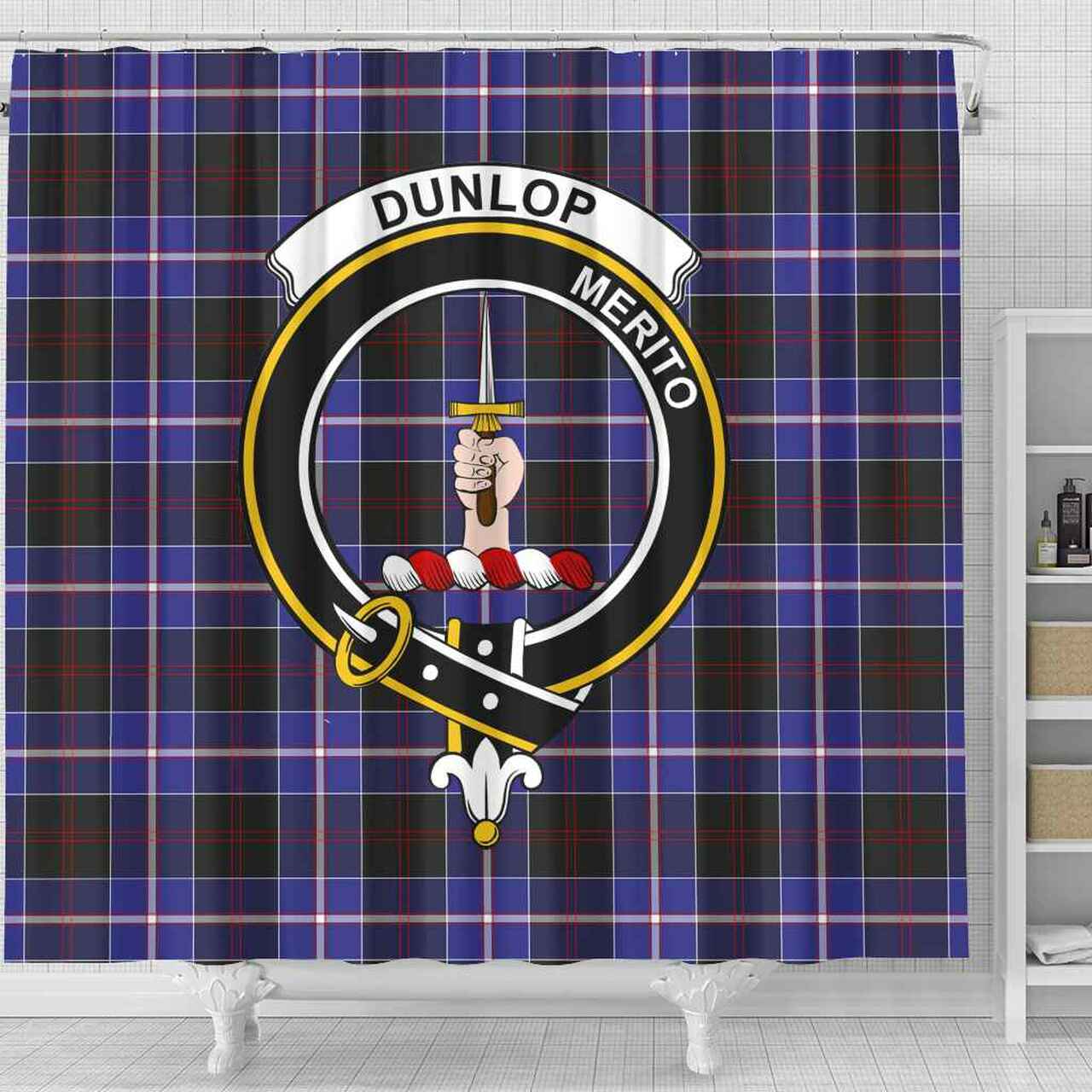 Dunlop Tartan Crest Shower Curtain