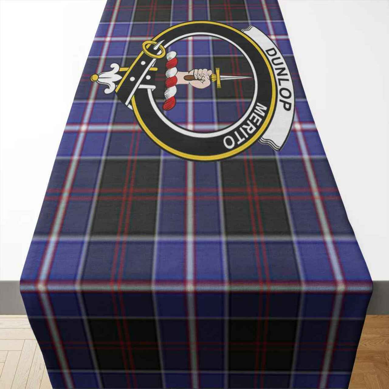 Dunlop Tartan Crest Table Runner - Cotton table runner