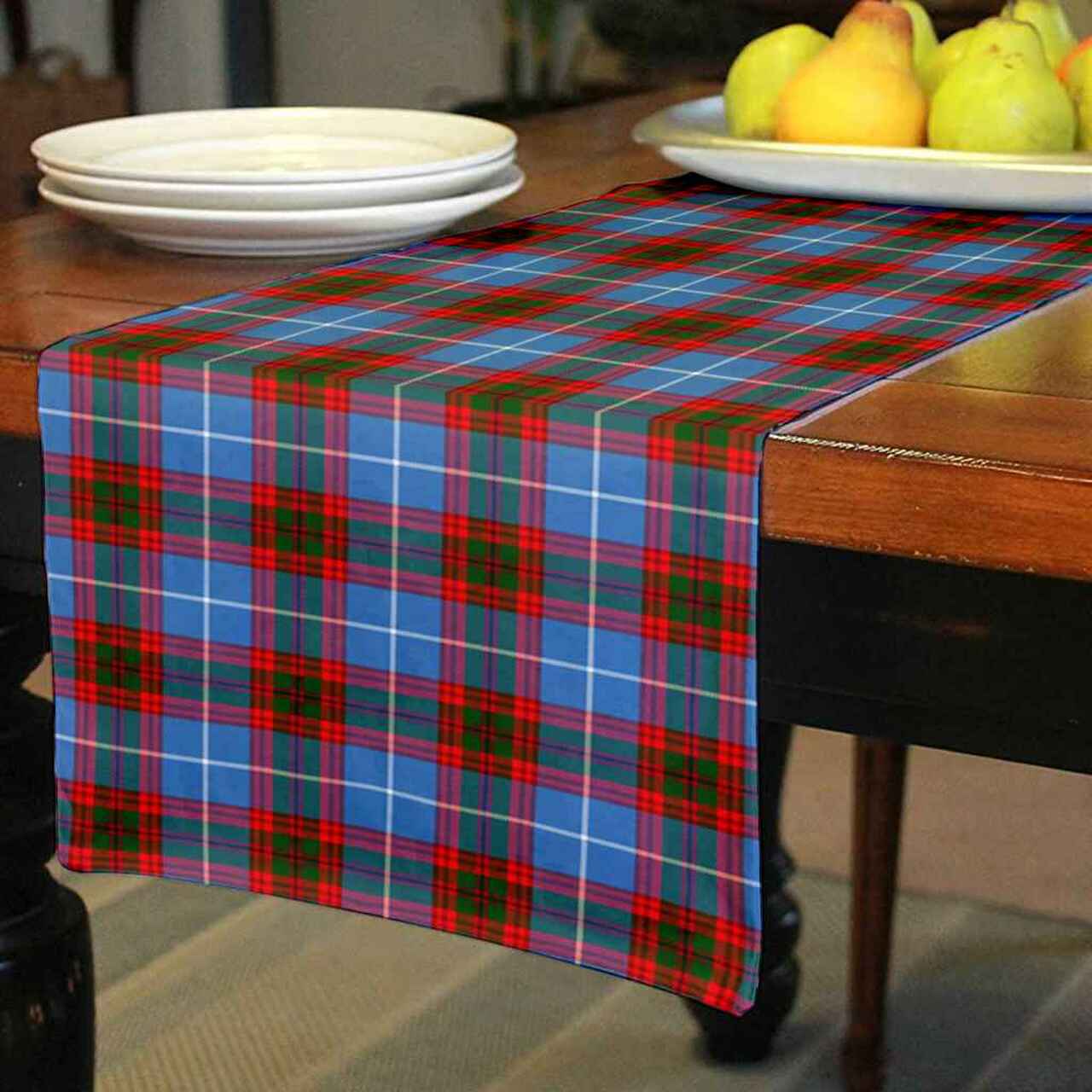 Edinburgh District Tartan Table Runner - Cotton table runner