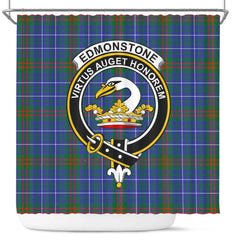 Edmonstone (of Duntreath) Tartan Crest Shower Curtain