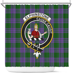 Elphinstone Tartan Crest Shower Curtain