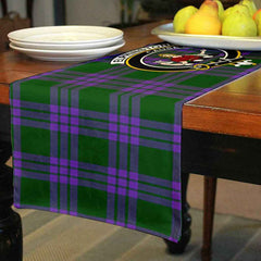 Elphinstone Tartan Crest Table Runner - Cotton table runner