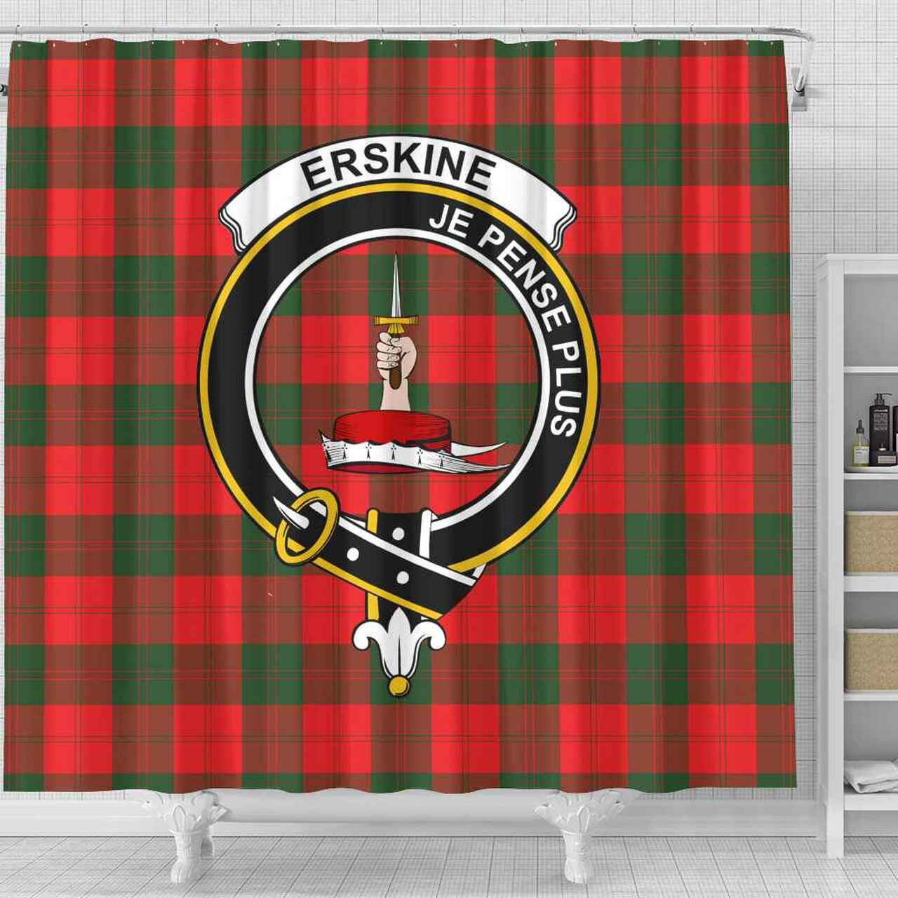 Erskine Tartan Crest Shower Curtain