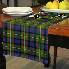 Fergusson Tartan Crest Table Runner - Cotton table runner