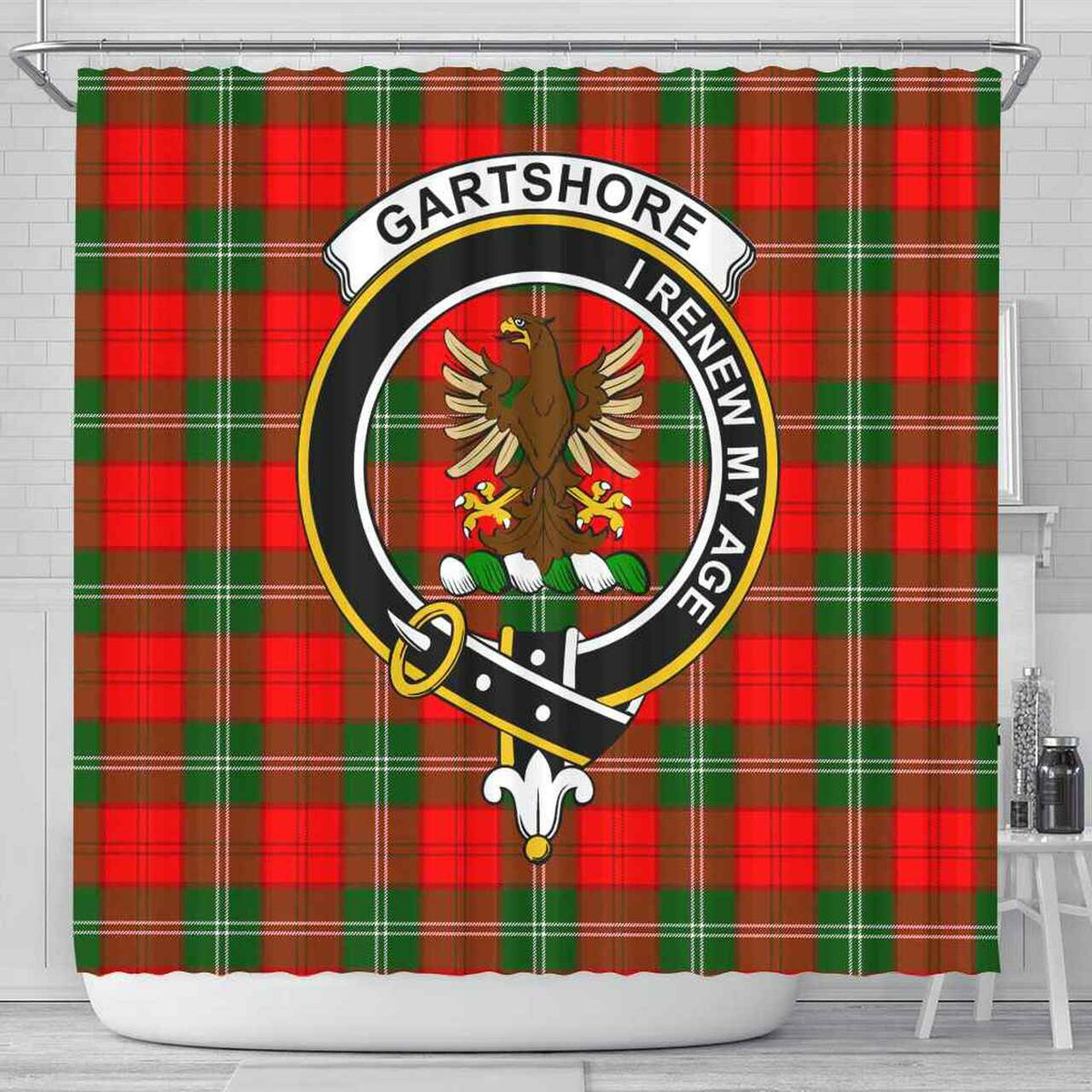 Gartshore Tartan Crest Shower Curtain