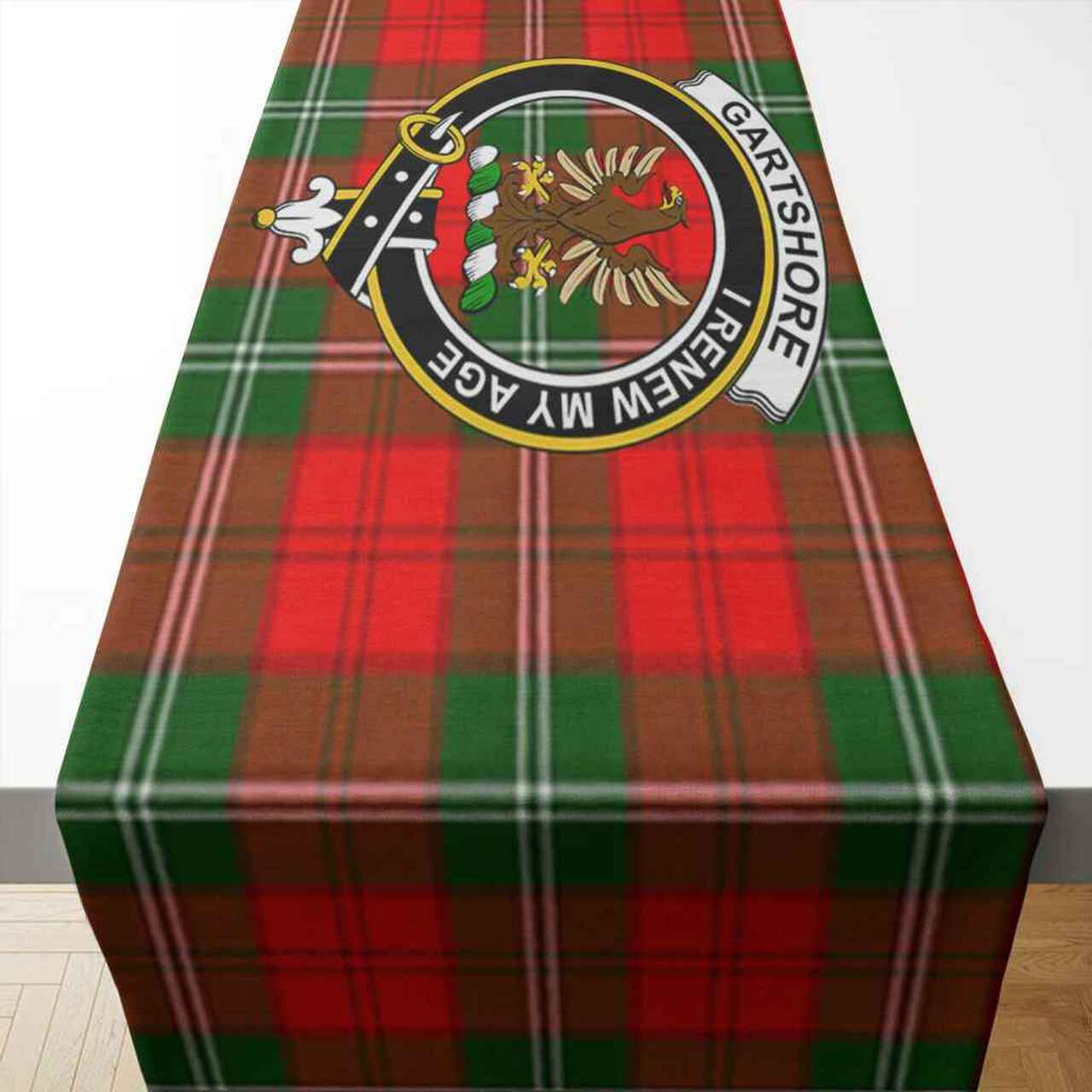 Gartshore Tartan Crest Table Runner - Cotton table runner