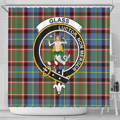 Glass Tartan Crest Shower Curtain