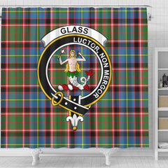 Glass Tartan Crest Shower Curtain