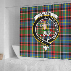 Glass Tartan Crest Shower Curtain