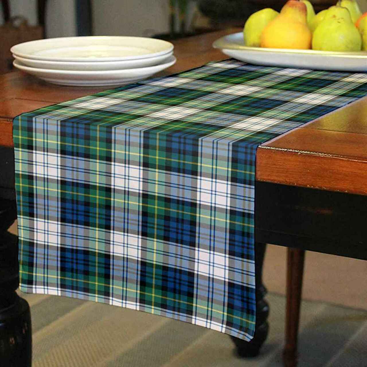 Gordon Dress Ancient Tartan Table Runner - Cotton table runner