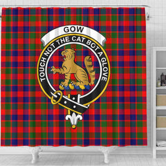 Gow (or McGouan) Tartan Crest Shower Curtain