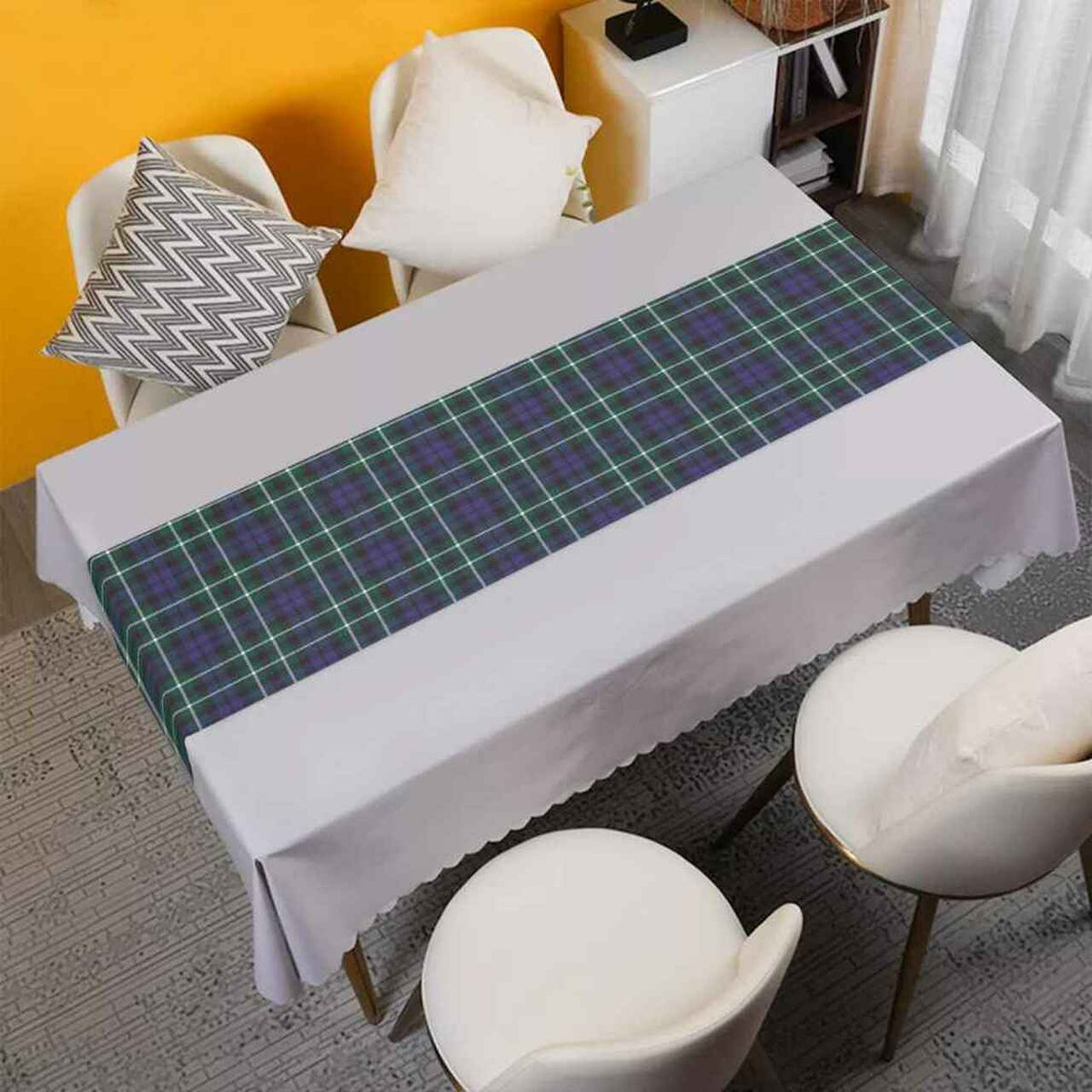 Graham of Montrose Modern Tartan Table Runner - Cotton table runner