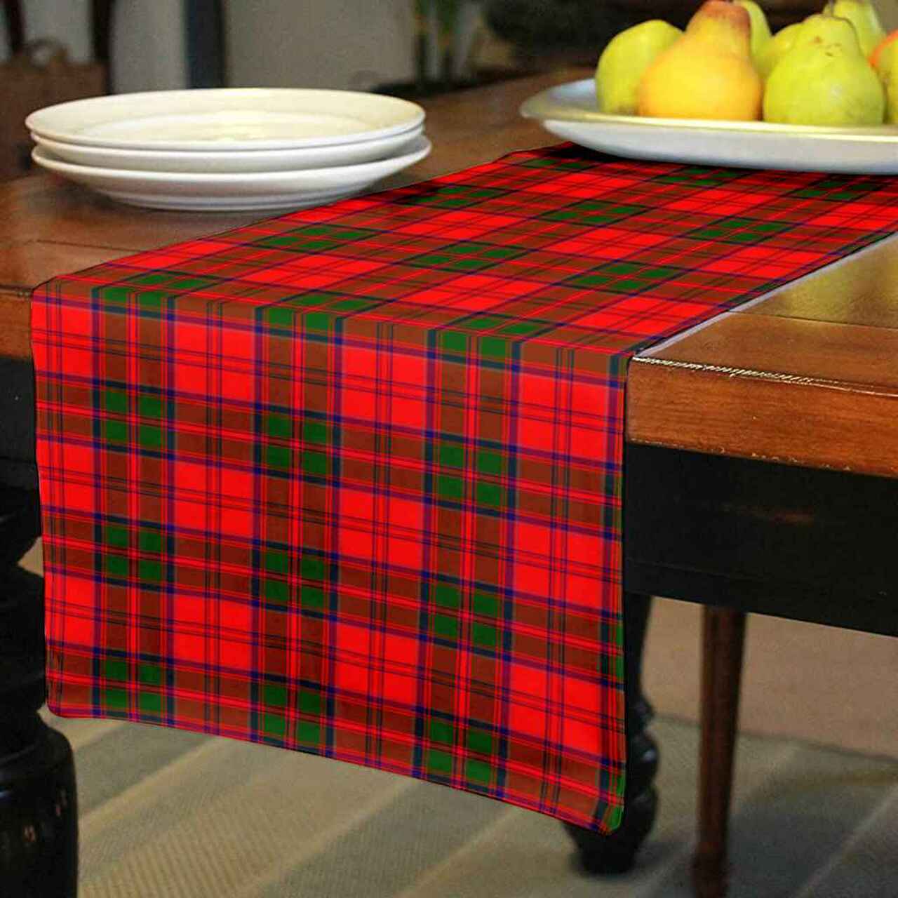 Grant Modern Tartan Table Runner - Cotton table runner