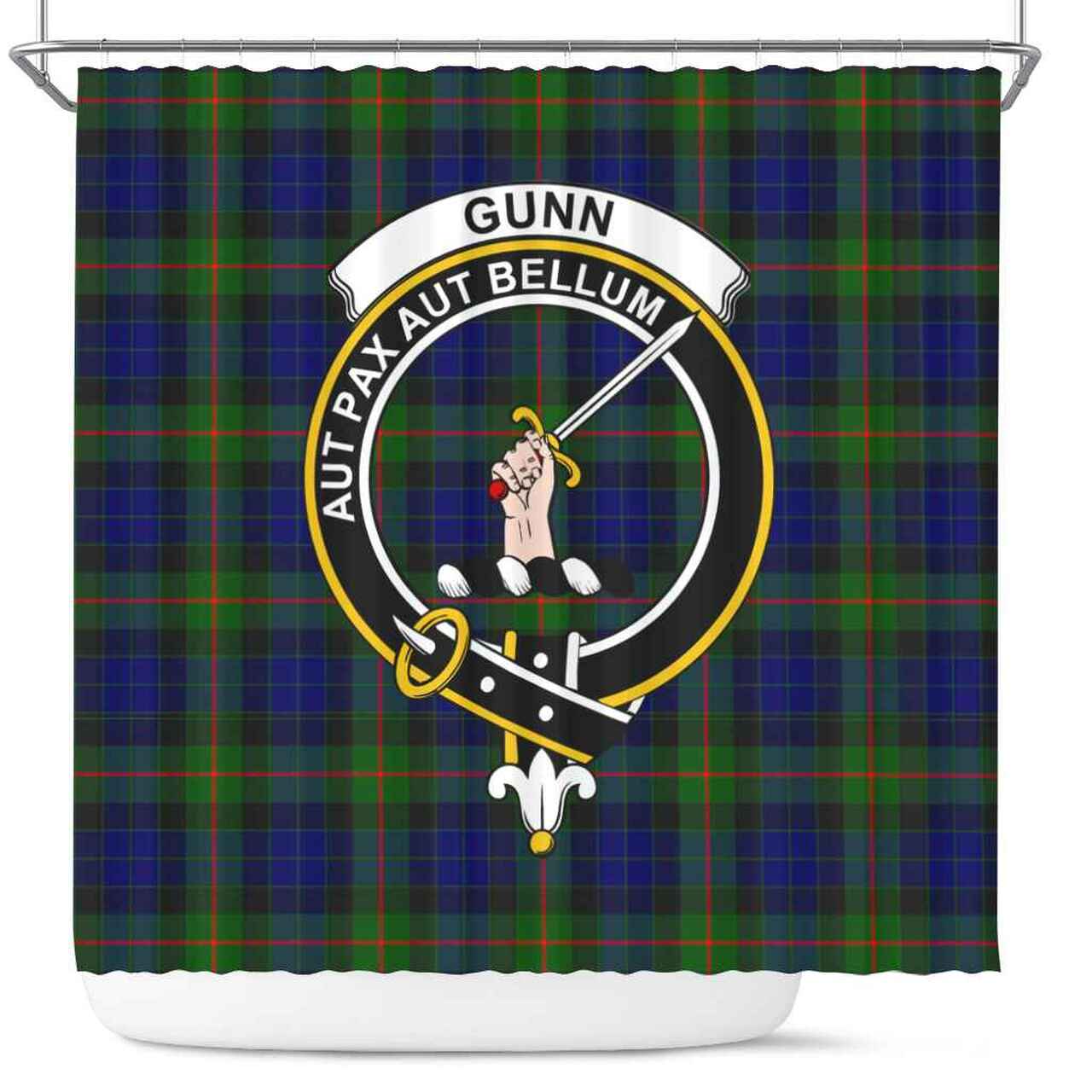 Gunn Tartan Crest Shower Curtain