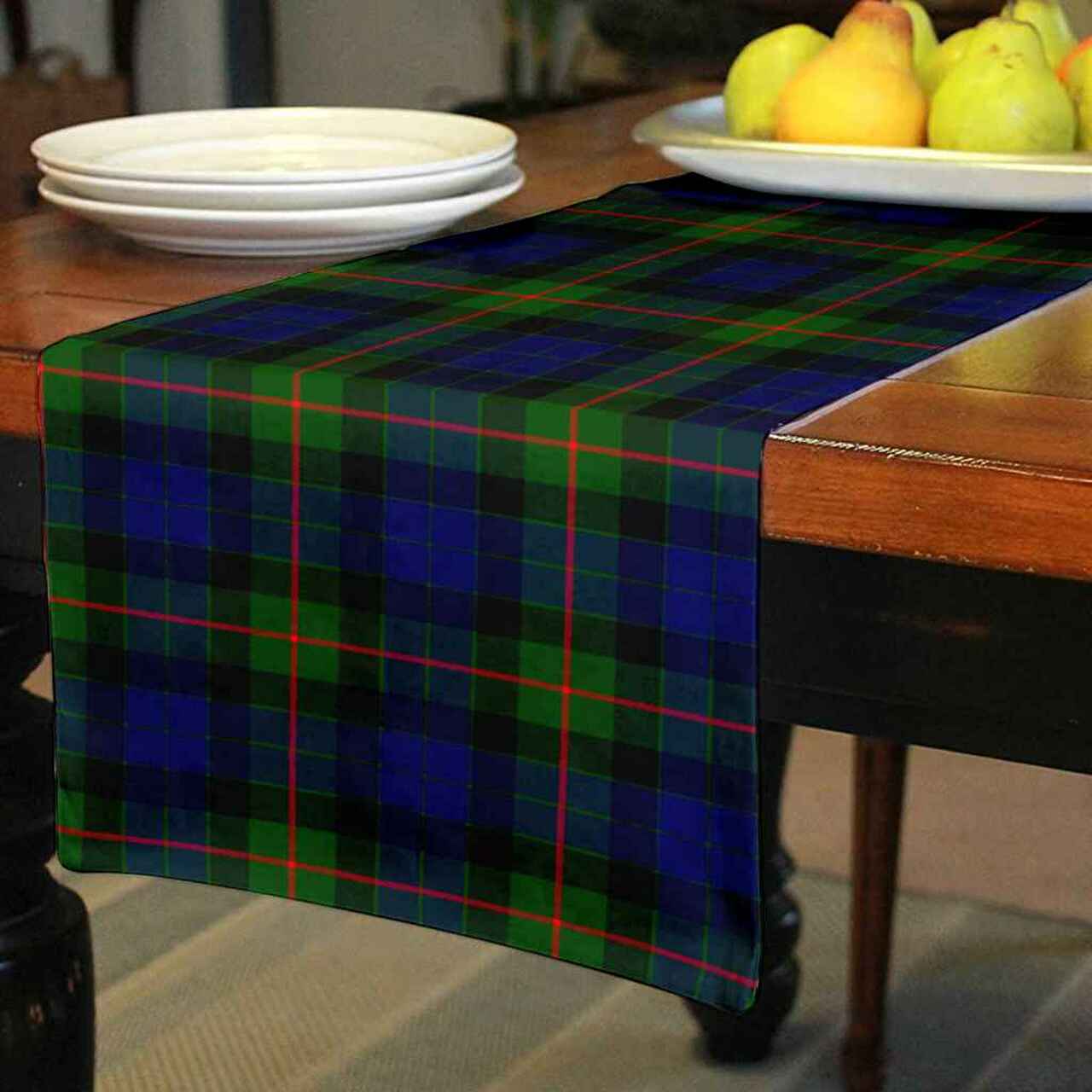 Gunn Modern Tartan Table Runner - Cotton table runner