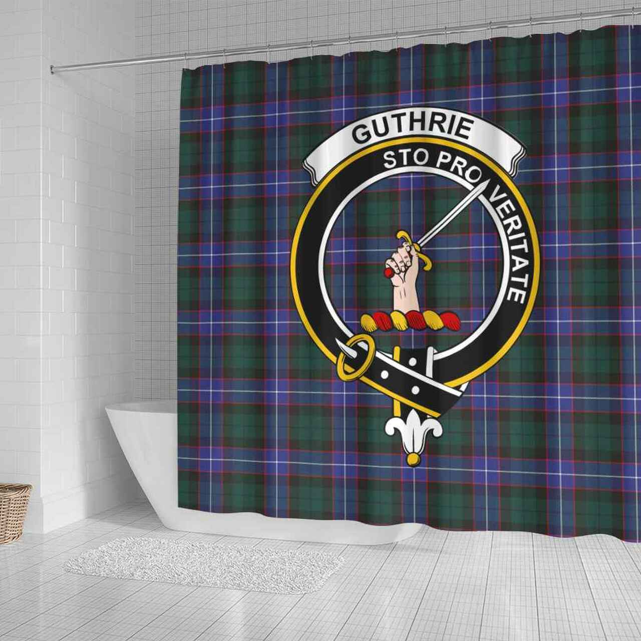 Guthrie Tartan Crest Shower Curtain