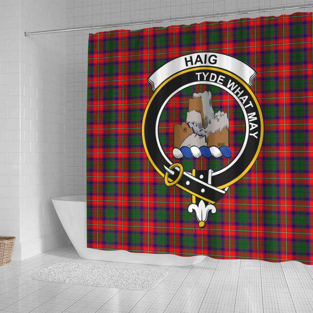 Haig Tartan Crest Shower Curtain