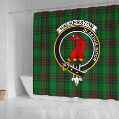 Halkerston Tartan Crest Shower Curtain