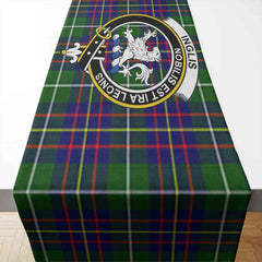 Inglis Tartan Crest Table Runner - Cotton table runner