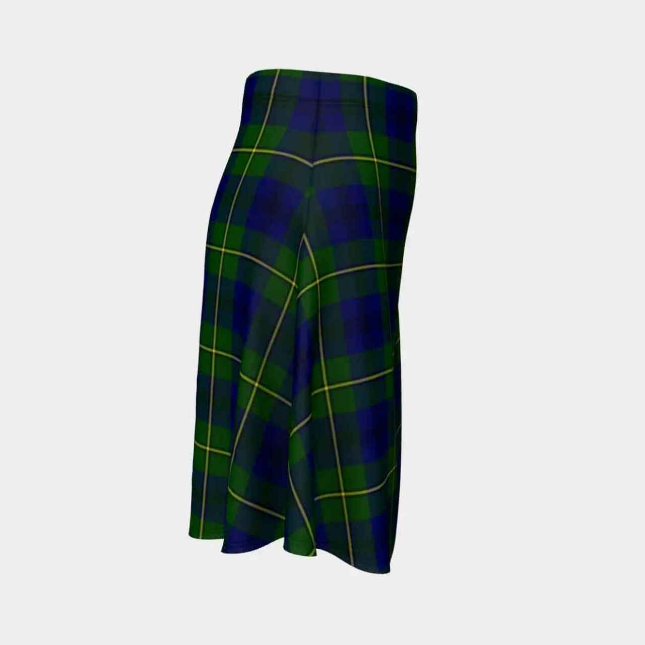 Johnston Modern Tartan Flared Skirt