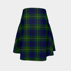 Johnston Modern Tartan Flared Skirt