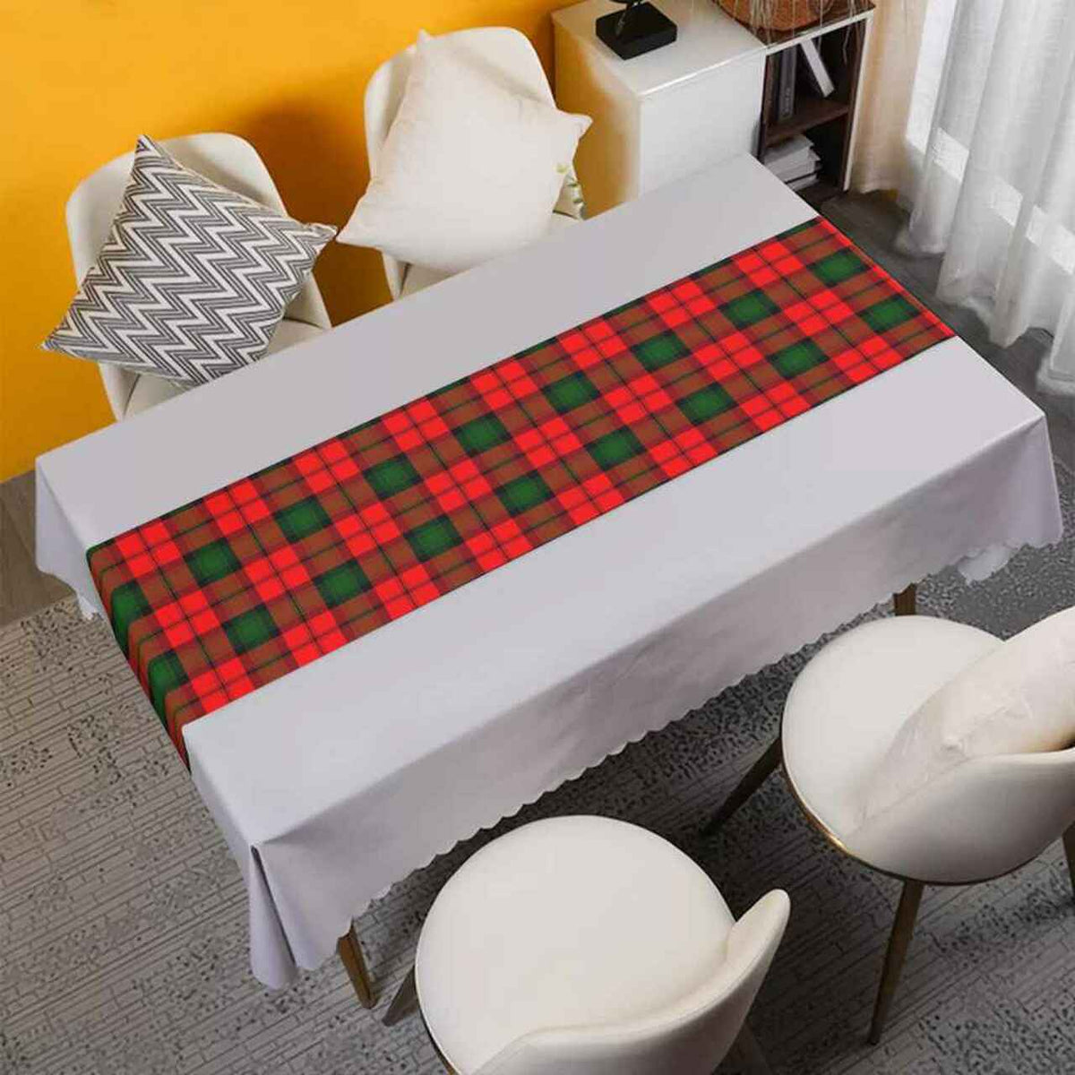 Kerr Modern Tartan Table Runner - Cotton table runner