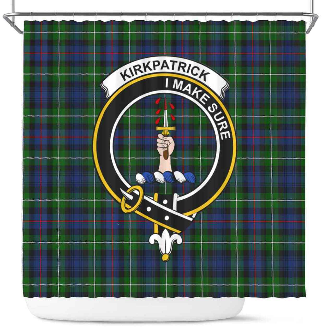 Kirkpatrick Tartan Crest Shower Curtain