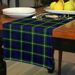 Lamont Tartan Crest Table Runner - Cotton table runner